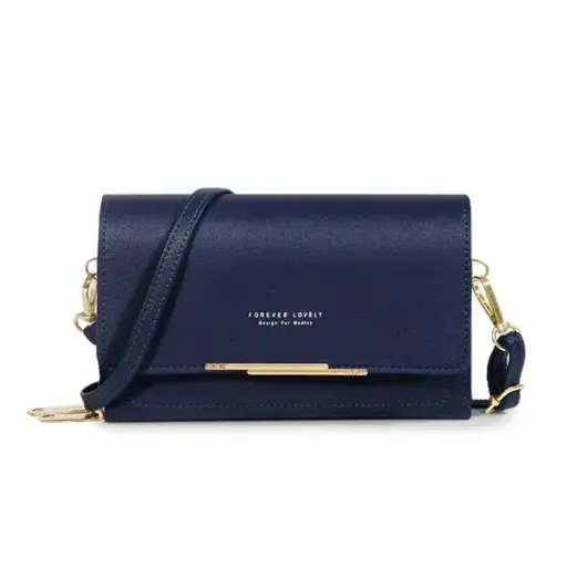 Cartera de mano coreana color azul